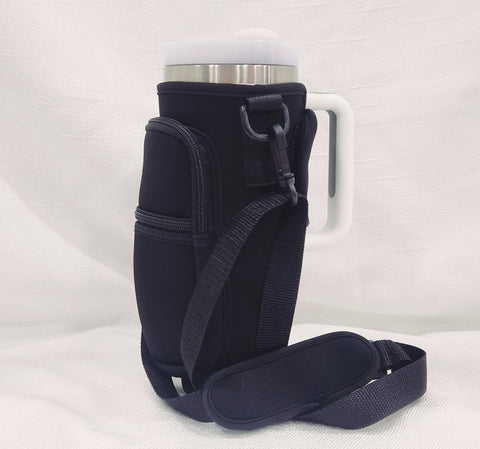 Black 40oz Bottle Koozie